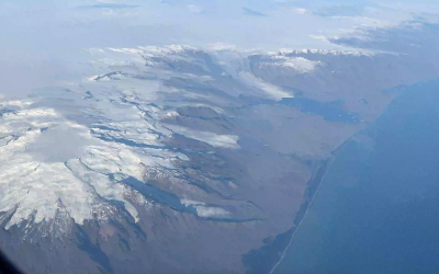 Auf dem Flug nach Island